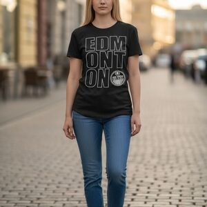 Black Edmonton Graphic T-Shirt
